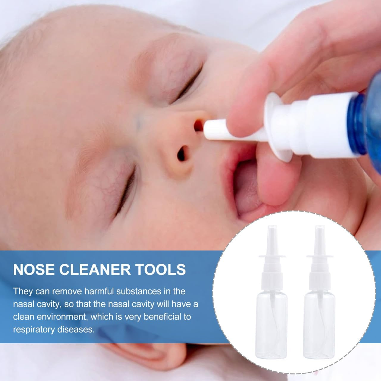 FOMIYES 2Pcs Nasal Cleaner Spray Bottle for Boy Girl Lightweight Nasal Irrigator for Blocked Nose Relief for and Use image number 6