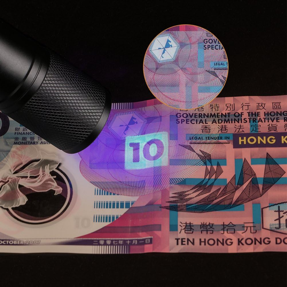 395Nm Blacklight UV Flashlights, Portable 9 LED Black Light Ultraviolet Lamp Detector for Dog Pet Urine,Stains,Good Work with Pet Odor Eliminator(2 Pack,Battery Included) image number 6