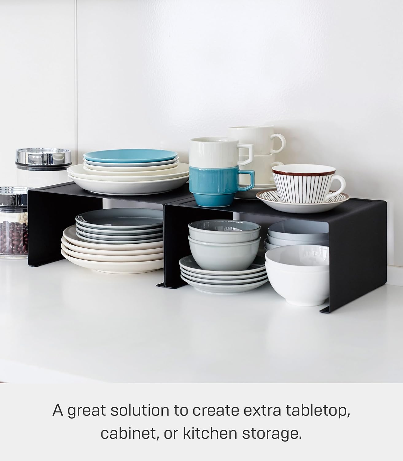 Yamazaki Home Tower Stackable Kitchen Rack &ndash; Storage Organizer Counter Shelf Large image number 3