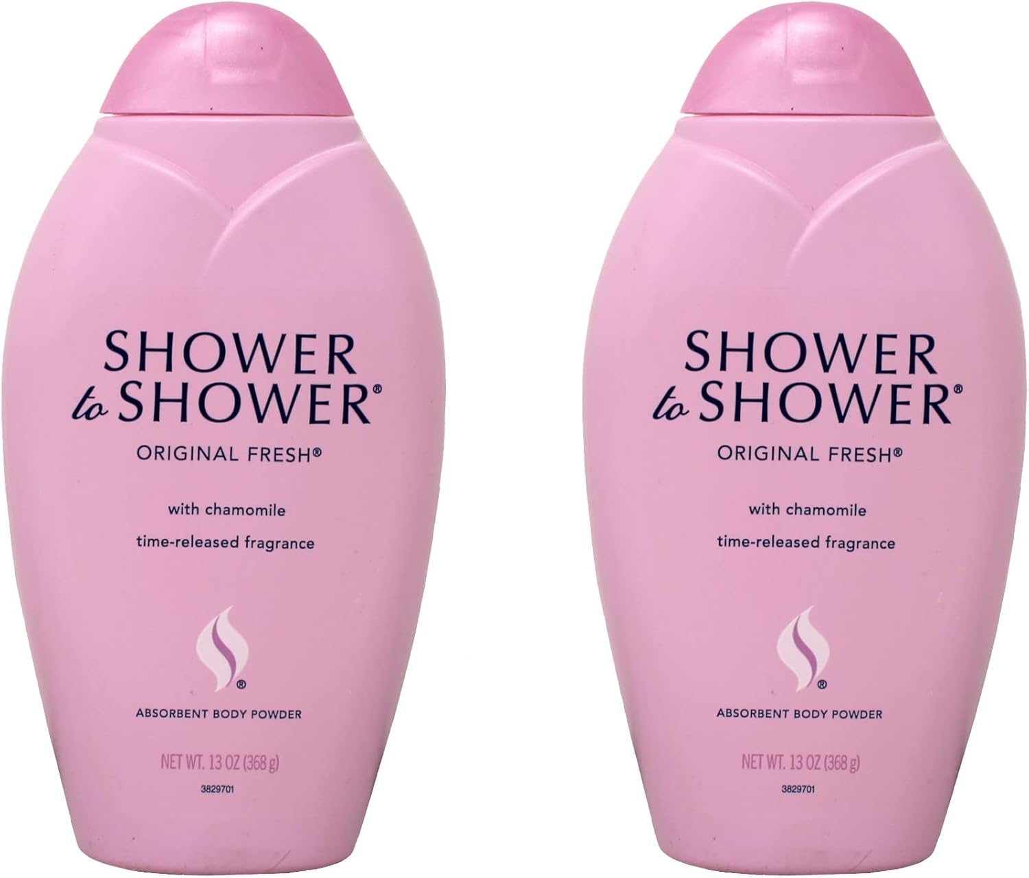Shower to Shower Absorbent Body Powder, Original Fresh with Chamomile, 13-Ounce Bottles (Pack of 2) image number 4