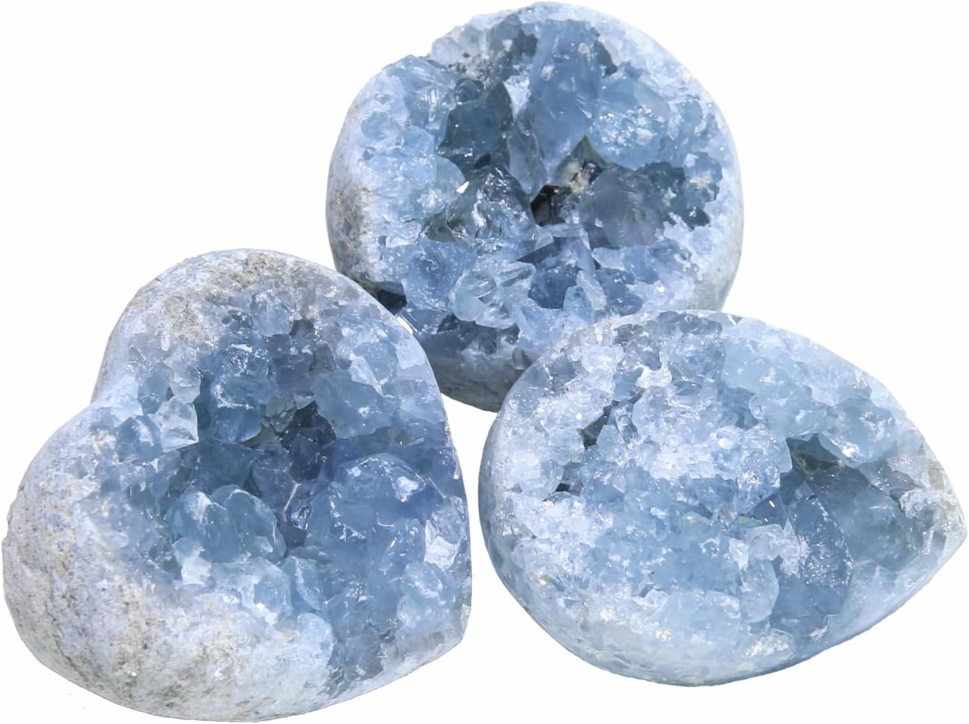Nvzi Celestite Crystals, Crystal Clusters, Raw Crystals, Witchcraft Crystals, Blue Calcite Crystal, Angelite Crystal, Blue Crystal, Witchcraft Supplies, Crystals and Healing Stones(100-150G) image number 5