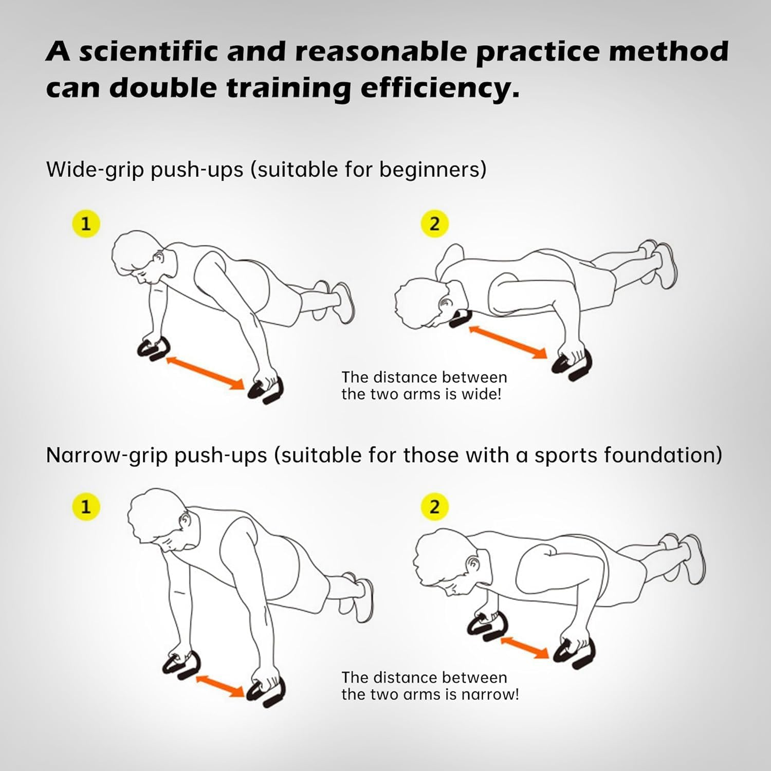 Push up Bars,Hand Grip Ring,Extra Thick Non Slip Foam Grip for Pushups,S-Shaped Push up Bars for Strength Training,Push up Handles for Men & Women,Ideal Pushup Handles for Floor Workout image number 5