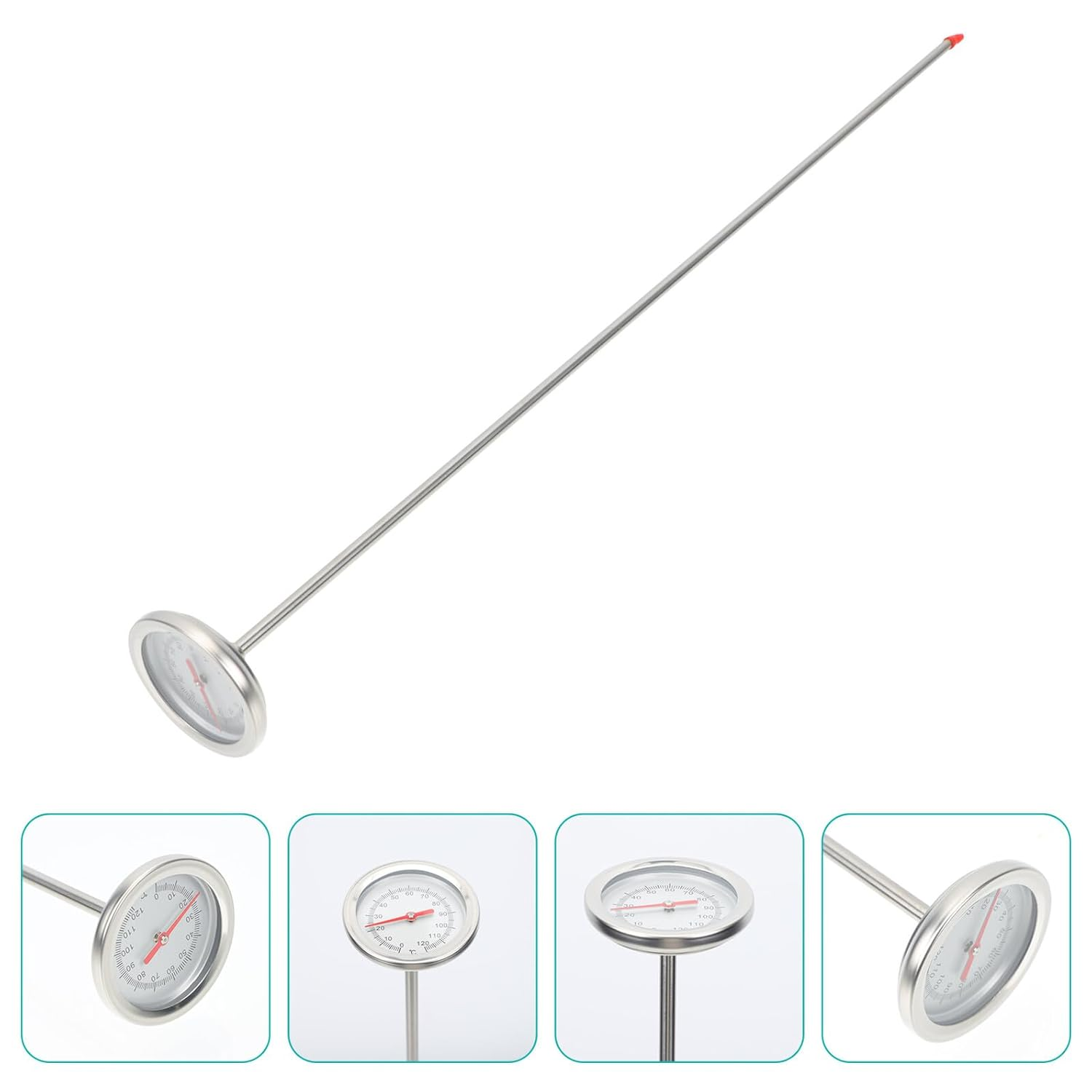 UKCOCO Stainless Steel Compost Thermometer Probe Soil Temperature Measuring Tool for Gardening and Backyard Use Precision Sensor with C to C Range image number 5