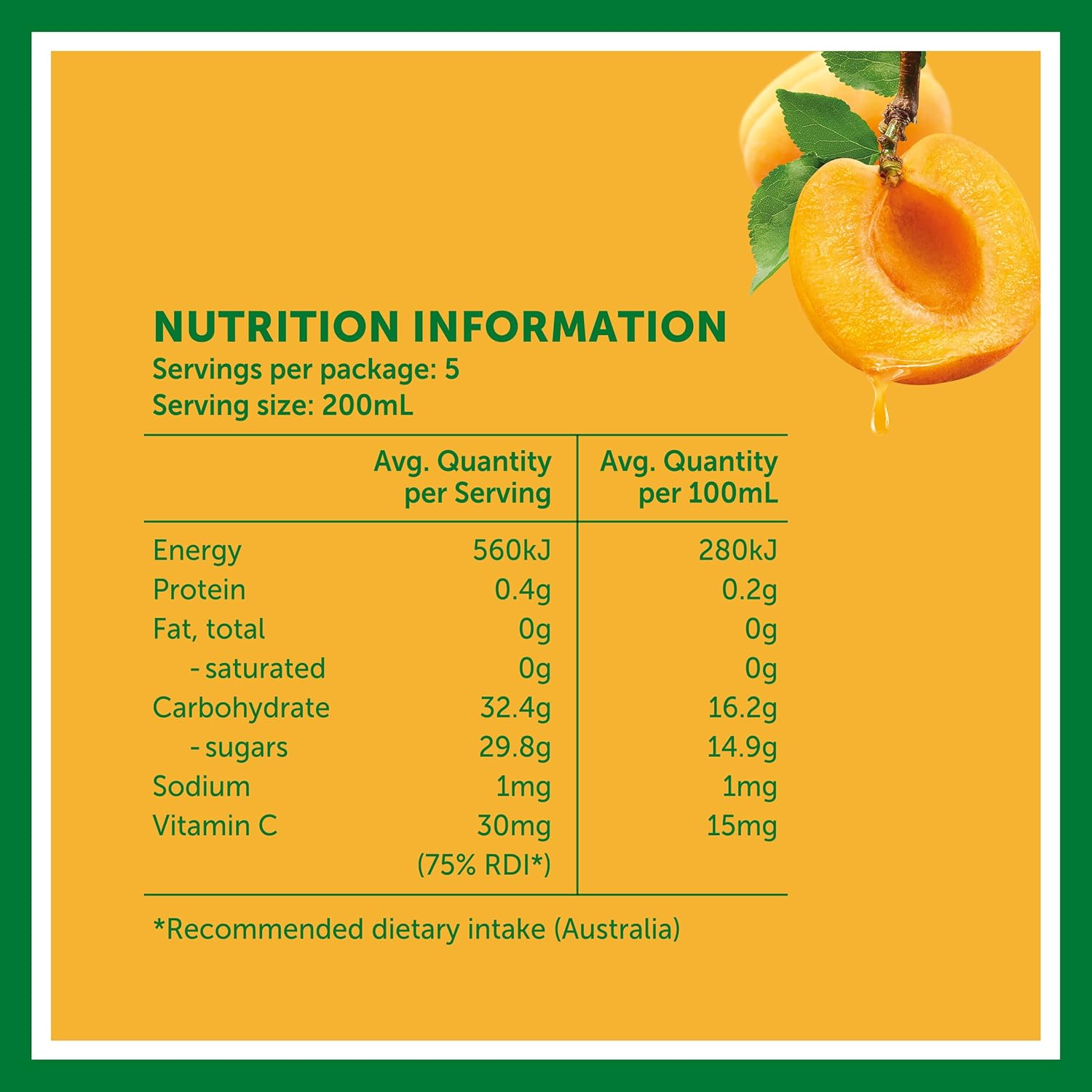 Golden Circle Nectar Apricot Juice 1 Liter image number 1