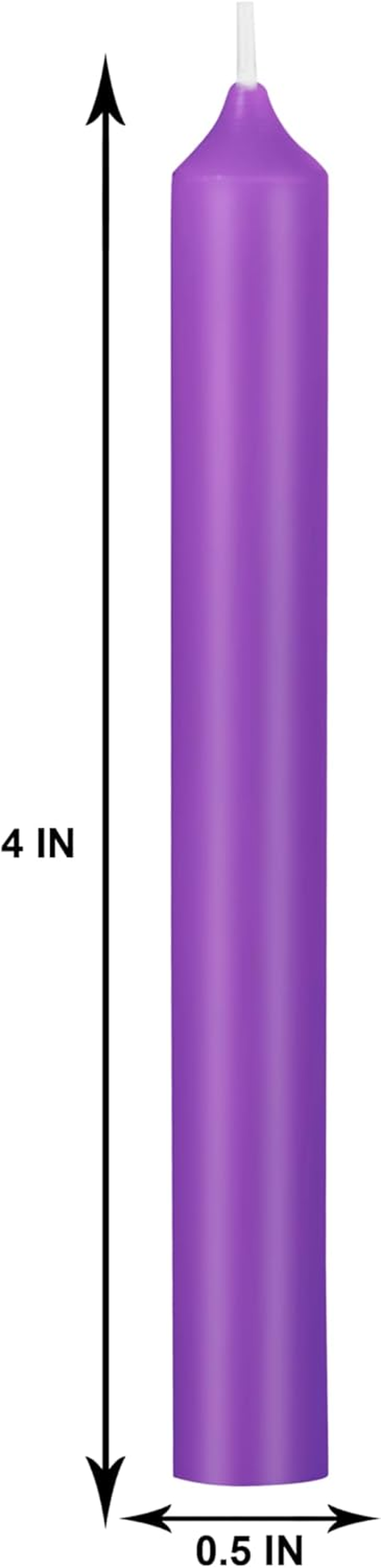 PROSPERRO LUMO by Parkash Candles Spell & Chime Candles Set of 20 &ndash; 4" X 1/2" Premium Mini Taper Candles for Rituals, Birthdays, Altar, Spells, Chime Candles, (Purple) image number 1