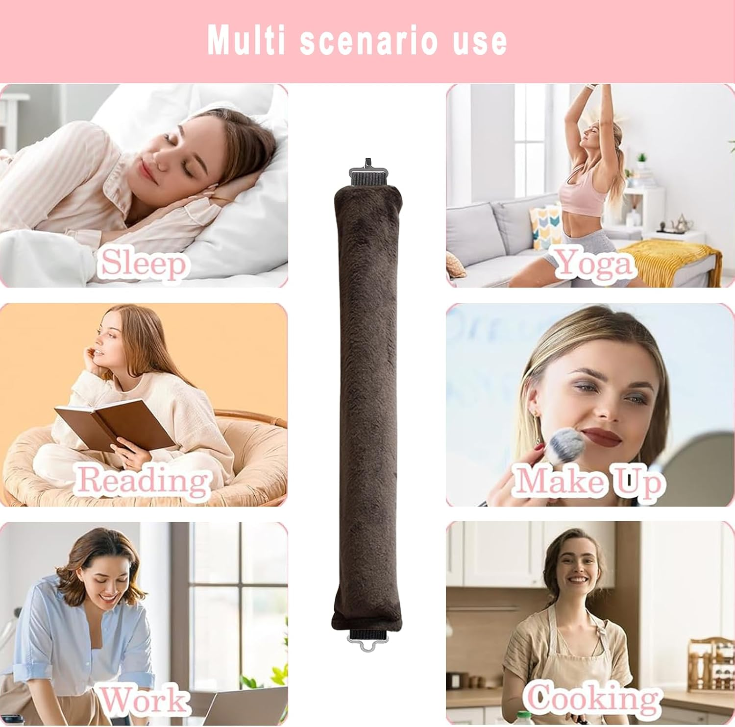 Curlers, Curling Band, Heatless Curls, 3 Pieces Heatless Curls Band, Flexi Bars with Hooks, Hair Curler DIY Hair Curling Band Hairstyle Set, for Short, Medium, Long Hair Girls (Dark Brown)