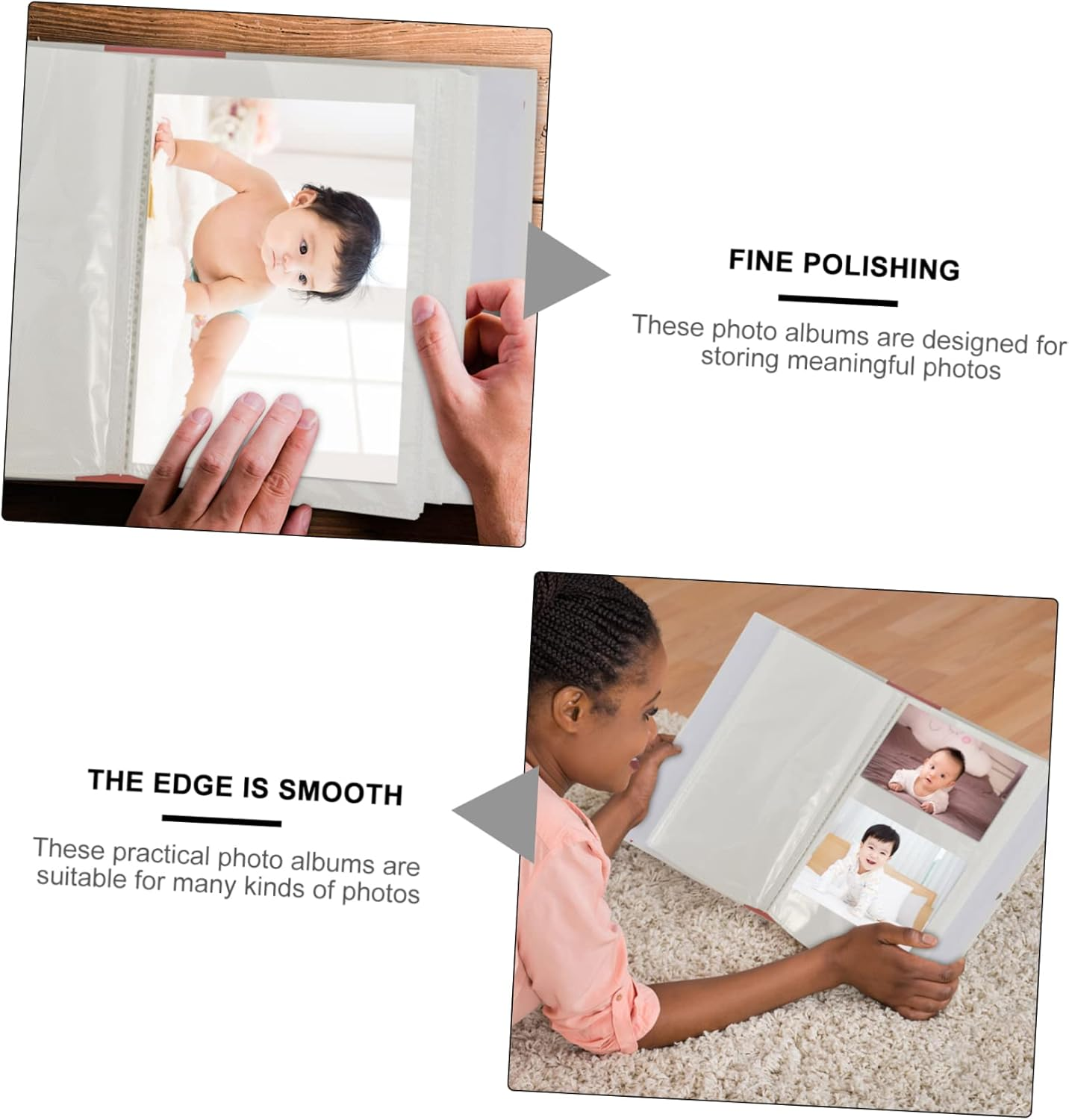 2 Pcs Compact Record Books Fashionable Scrapbooks for Household Memories for Family Photos Easy Friends image number 3