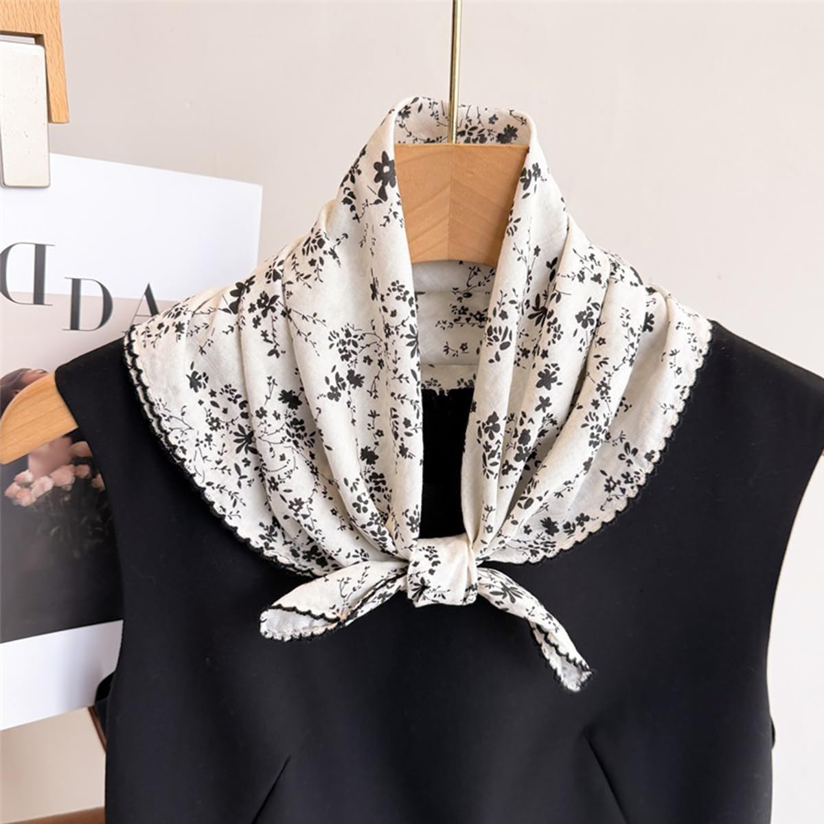 Pemilosci Large Oversized Cotton Bandana Headband, Head Wrap, Protective Coverage, Hair Neck Scarf for Women 31 X 31 Inch