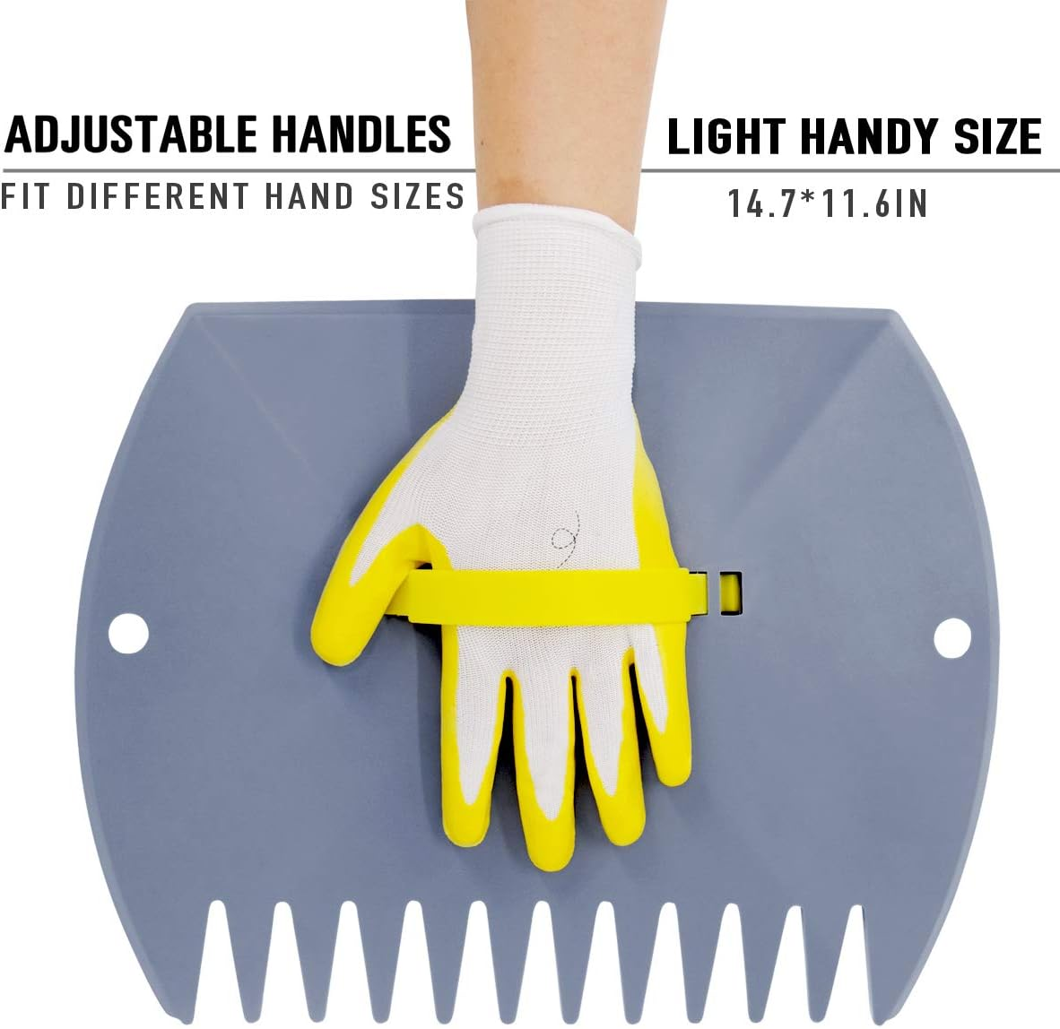 JARDINEER 2 Pair Leaf Grabbers Lightweight for Lawn Yard, Garden Leaf Collector Plastic, Hand Leaf Picker Upper with Handles for Picking up Leaves, Twigs or Debris image number 5