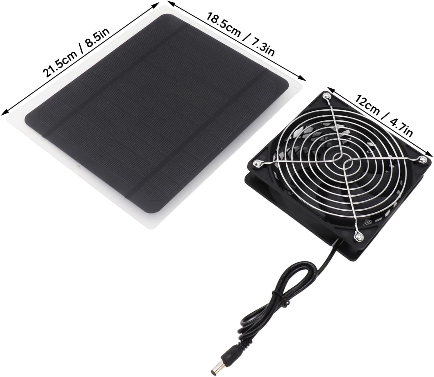 10W Weatherproof Solar Powered Fan Wall Mounted Solar Powered Exhaust Fan Kit, Solar Panel Powered Fan Kit for outside Small Chicken Coops Greenhouses Sheds Pet Houses