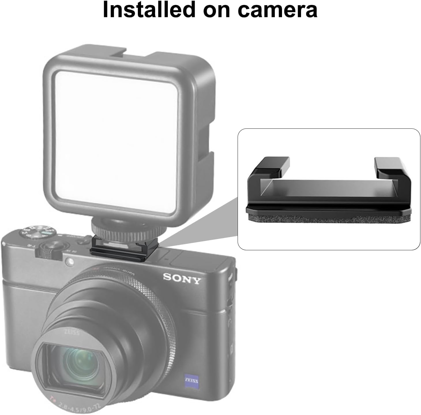 VRIG 2 Packs Plastic Cold Shoe Mount Adapter with Adhesive Stickers, Cold Shoe Bracket Adapter for Camera Cage Flash LED Monitor Cold Shoe Adapter image number 4