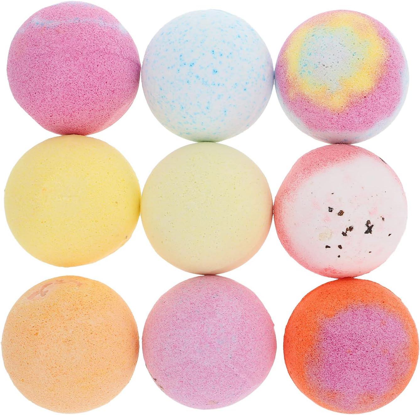Essential Oils Bath Bombs Set 9Pcs 60G Portable Spa Bubble Bath Bombs with Dry Flowers Relaxing Bathing Supplies for Home Spa and Shower Use Random Color image number 2