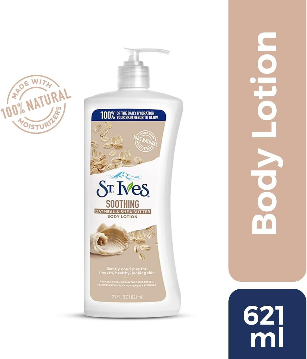St. Ives Soothing Oatmeal & Shea Butter Body Lotion, 621Ml image number 2