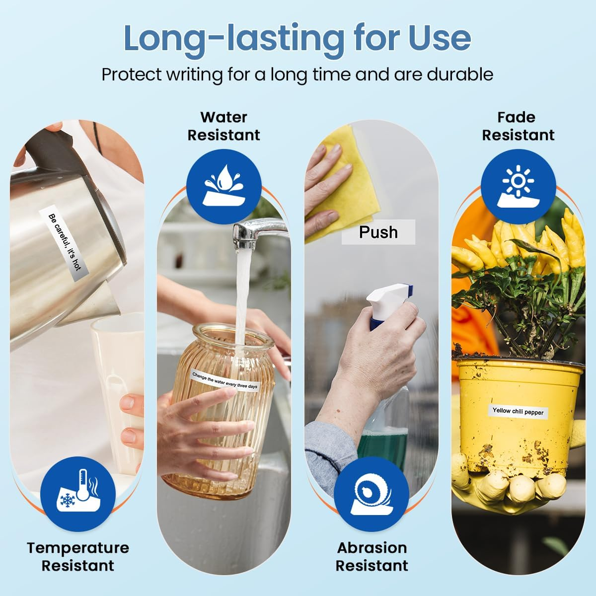 Replace for DYMO D1 Label Tape 45013 1/2 Inch X 23Ft Black on White A45013 45013S S0720530 Refills Compatible with Dymo Labelmanager 160 LM 280 210D 360D 420P Label Maker, 5-Pack image number 6