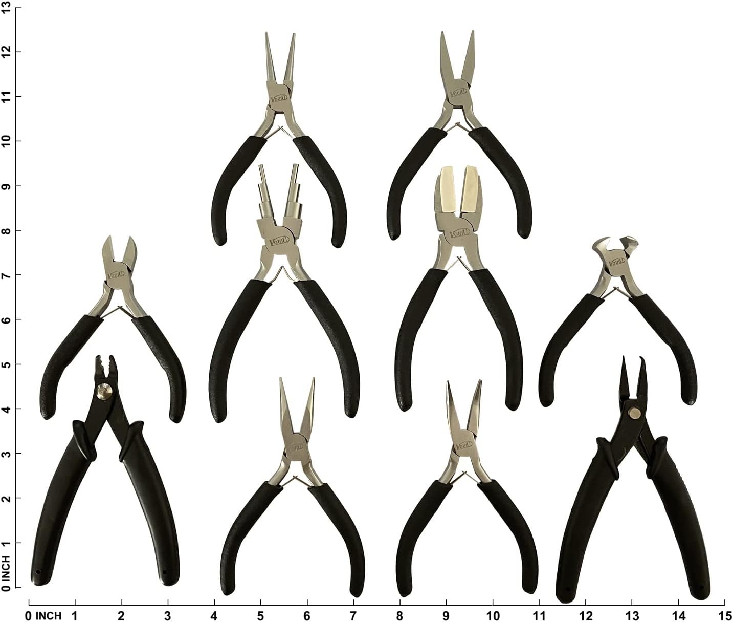 Vouiu 10-Piece Jewelry Pliers Set Jewelry Making Tools image number 1