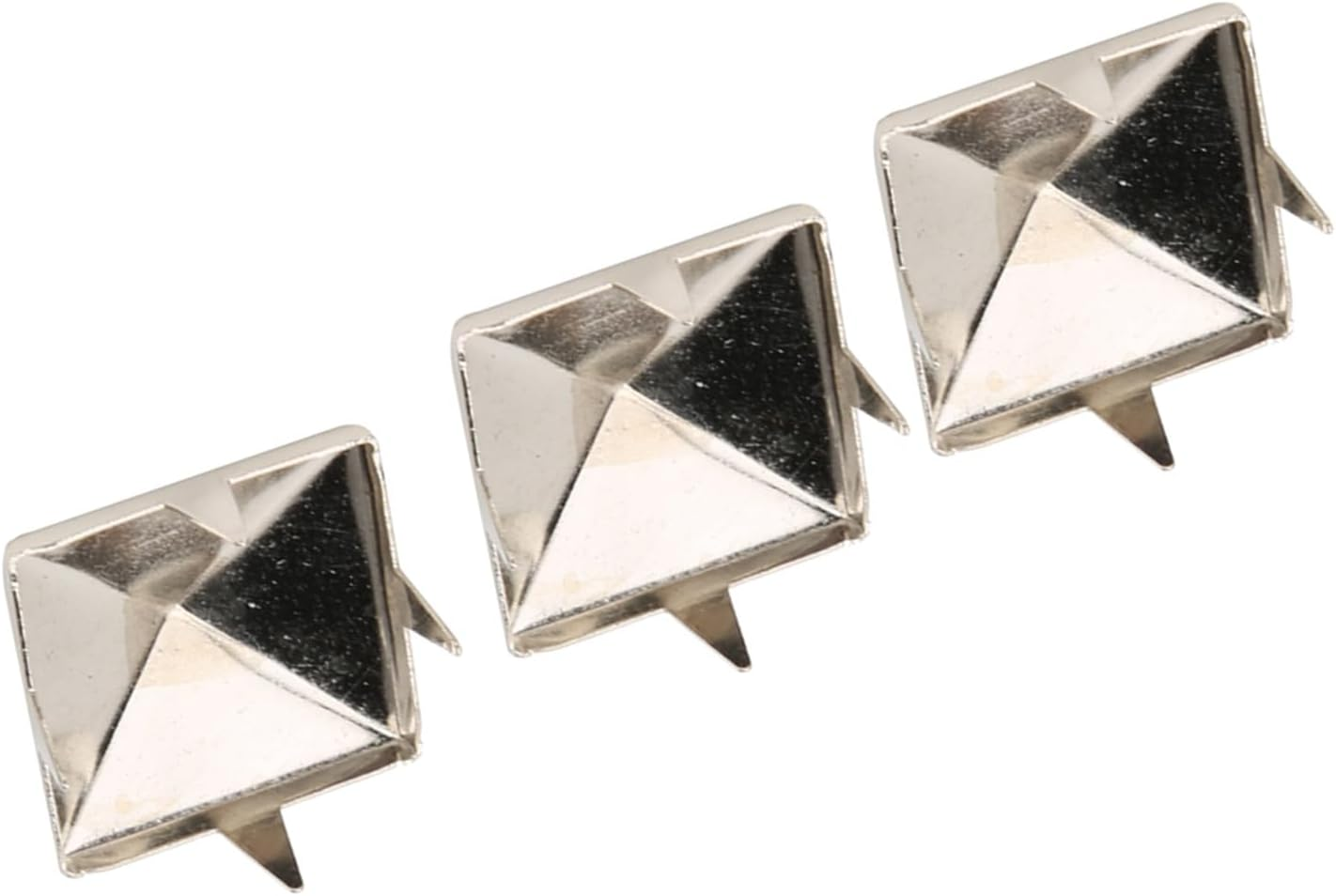 100Pcs 100Mm-15Mm Four Jaw Rivets Spikes Studs Metal Punk Spikes Spots Square Pyramid Studs for Punk Craft Leather Clothing Shoes Decoration (10MM)