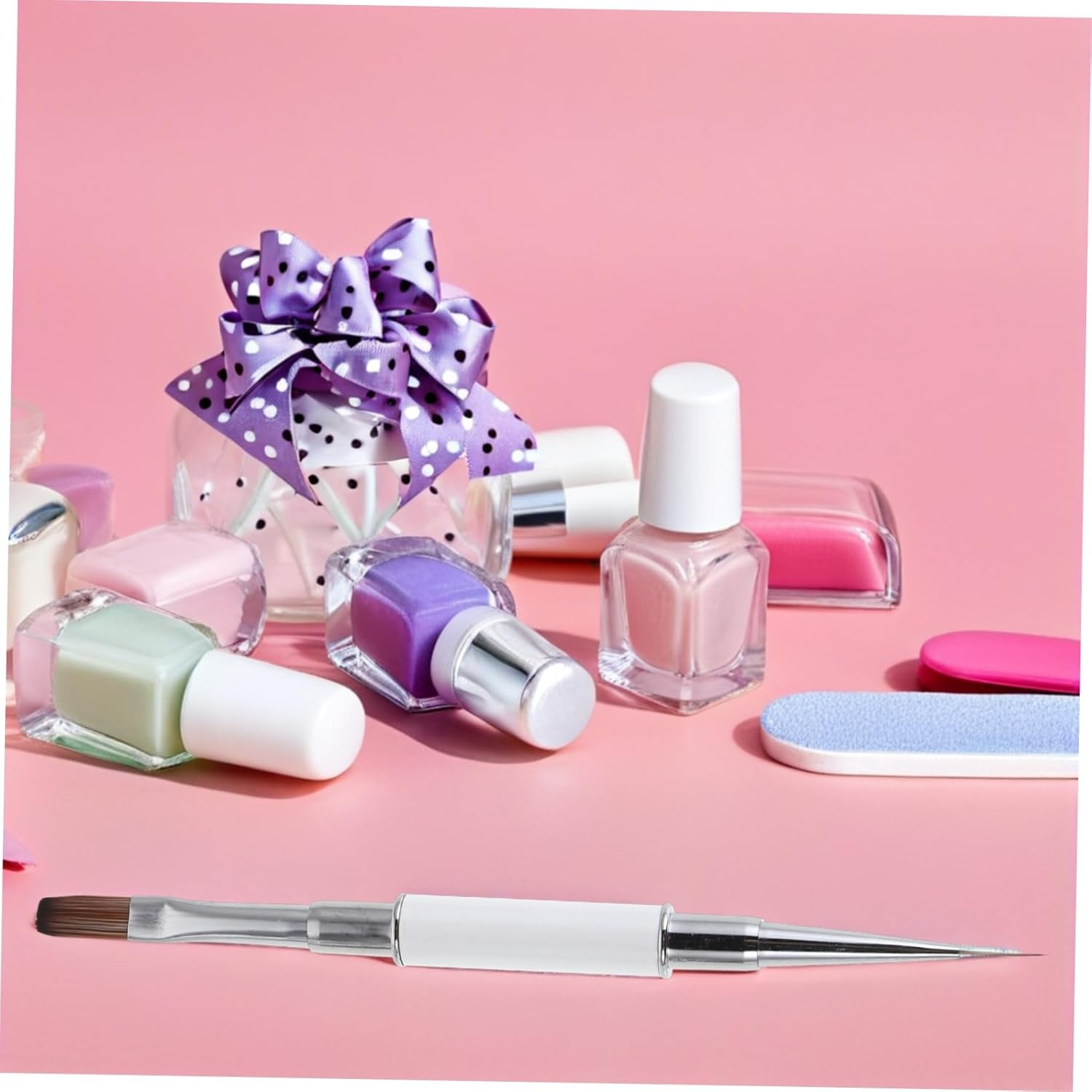 3Pcs Double Ended Nail Art Brushes Fine Detail Liner Pens for Precise Line Drawing and Gradient Effects Versatile Nail Brush Tools for Salon and Personal Manicure Designs - White image number 6