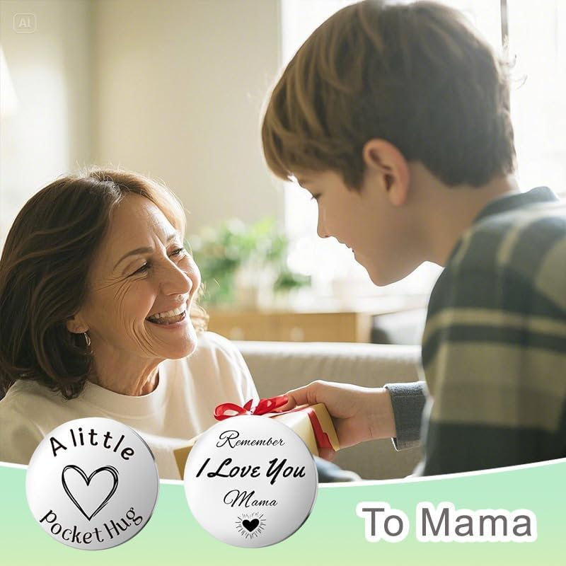 Aunt Mom Grandma Mothers Day Gifts for Women Wife Dad Grandpa Uncle Fathers Day Presents for Men Husband Pocket Token image number 4