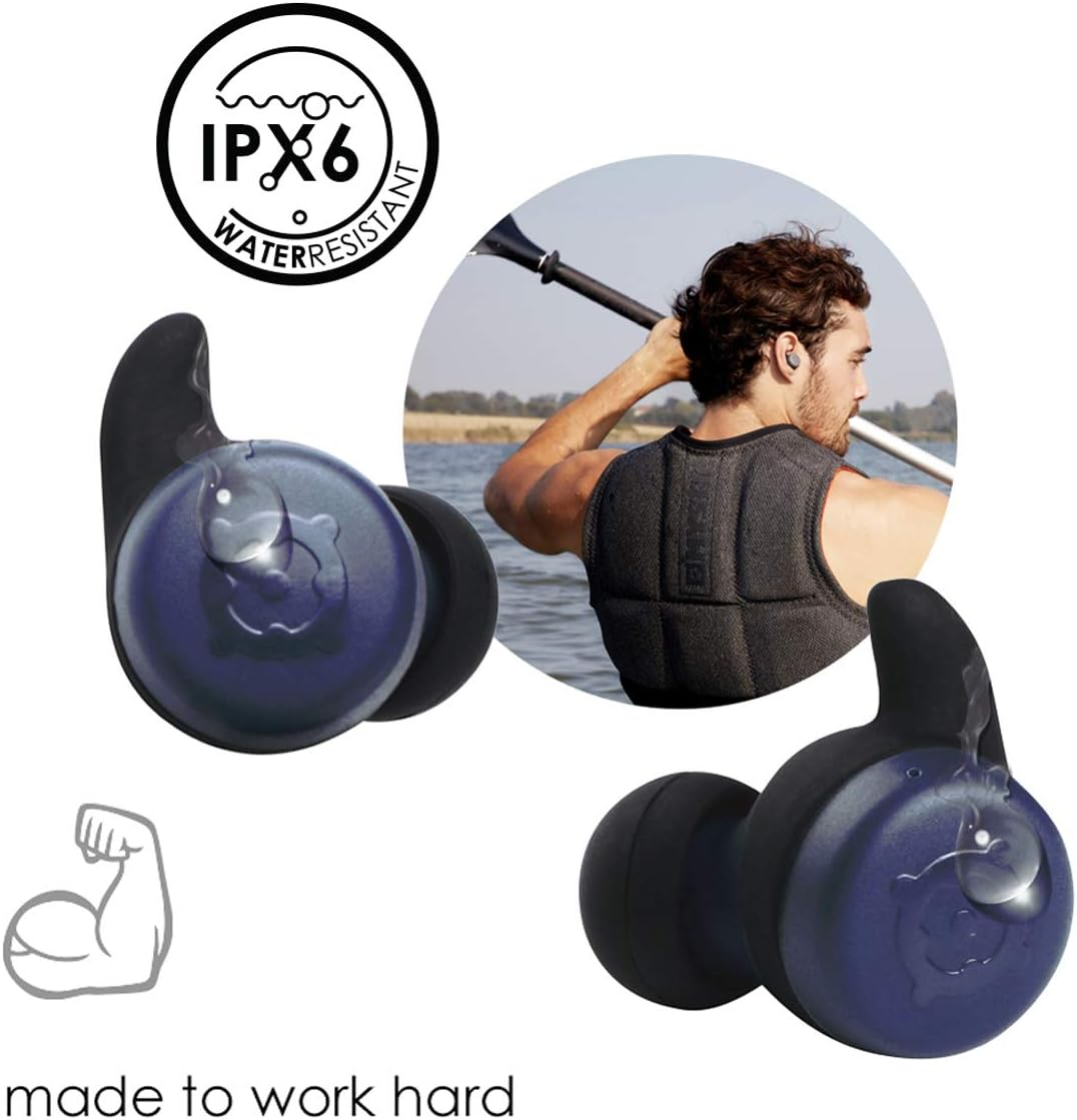 BOOMPODS BOOMBUDS X True Wireless - Bluetooth Earbuds IPX 6 Water Resistant/Sweatproof Ergofit, Portable Magnetic Charging Case, Best Sports Earphones Blue One Size image number 3