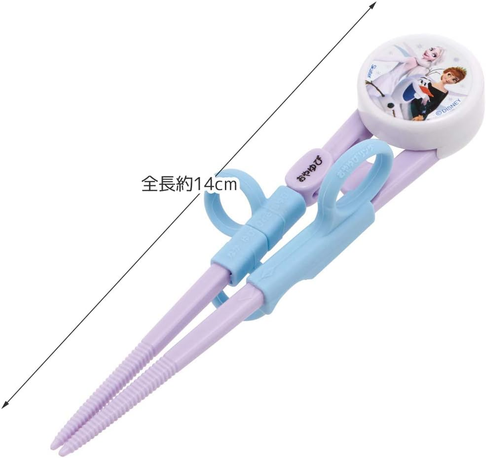 Skater ADXT1-A Children'S Training Chopsticks - 5.5 Inches (14 Cm), Disney Frozen Ages 2 - 7 Years, Right Hand, Easy to Pinch Square Chopsticks Tip image number 4