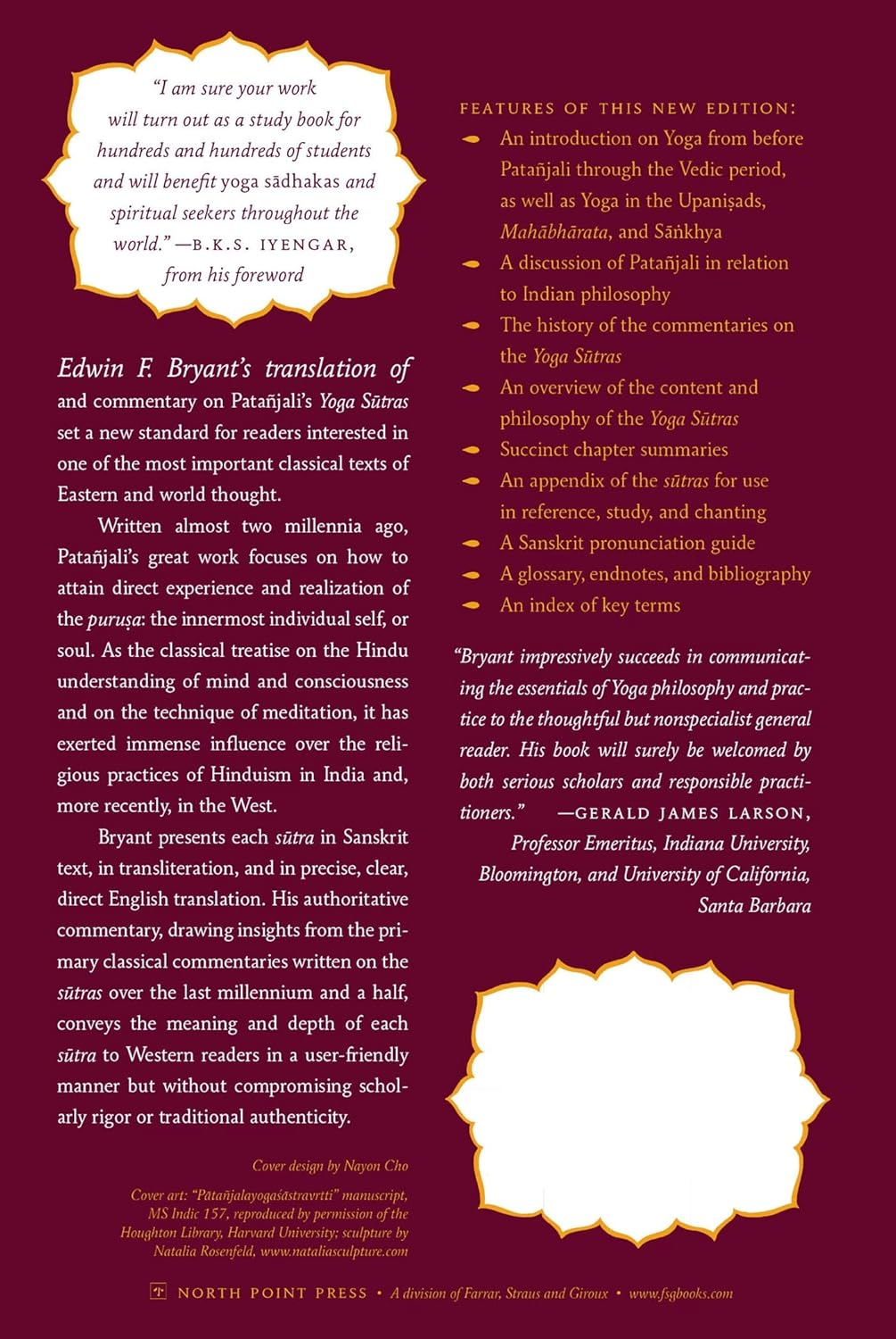 The Yoga Sutras of Pata&ntilde;jali: a New Edition, Translation, and Commentary