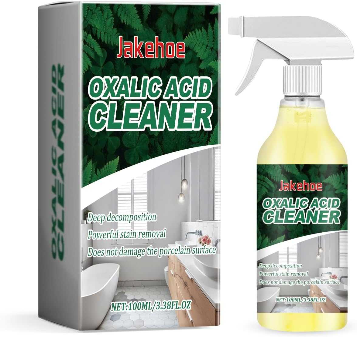 Oxalic Acid Cleaner, Multifunctional Bathroom Stain Remover, Gentle Formula, 100Ml, with Powerful Decontamination image number 3