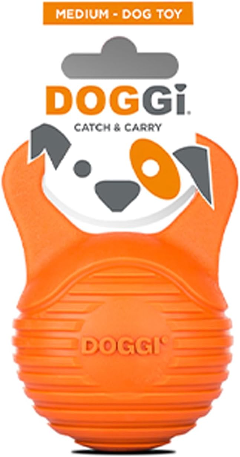 DOGGI Kettlebell Tough Dog Toy, Medium - TPR Material for Tough Chewers, Interactive Toy for Fetch Games, Aids Dental Health, Strengthens Teeth, 100% Recyclable