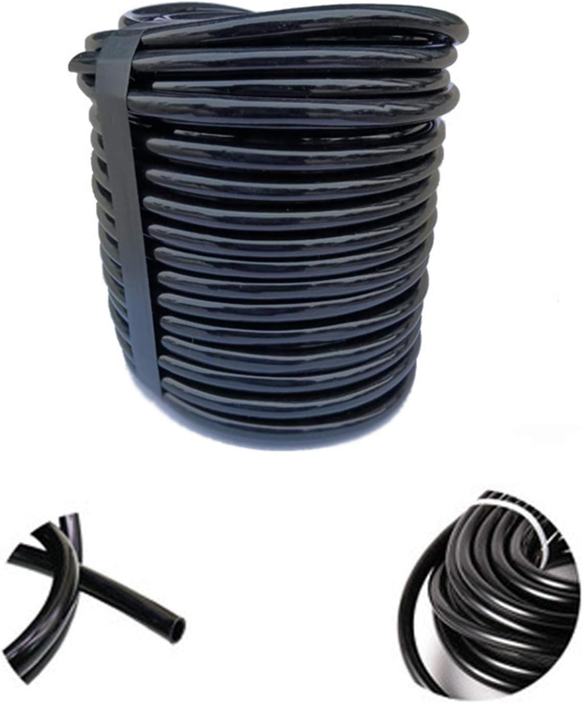 98FT 1 4 Inch Drip Irrigation Tubing Garden Hose Watering Tube Line for Small System Flexible PVC Compatible with Barbed Fittings Easy Install Cut Sun Flower Bed Landscaped Areas image number 2