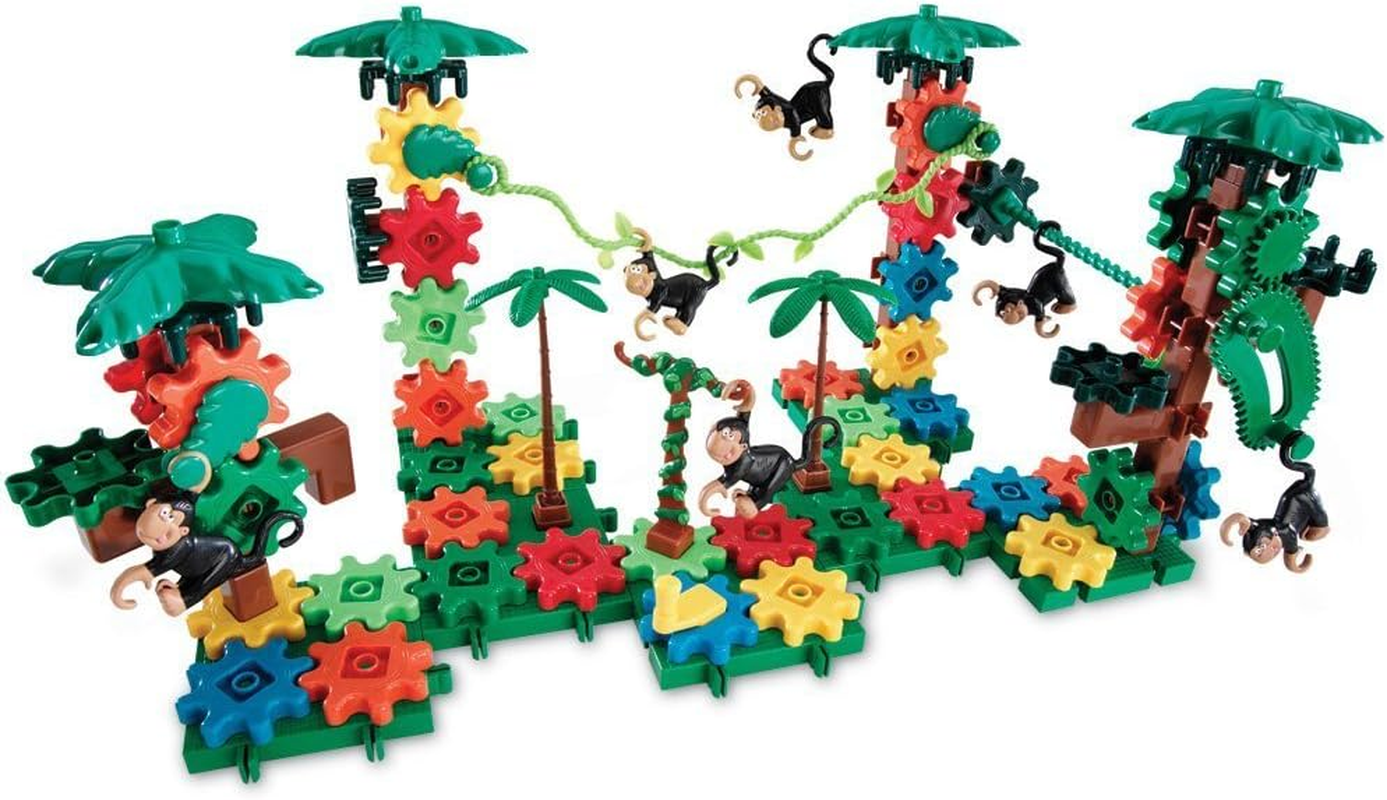 Learning Resources Gears! Gears! Gears! Movin' Monkeys Building Play Set, Puzzle, 103 Pieces, Ages 5+ image number 2