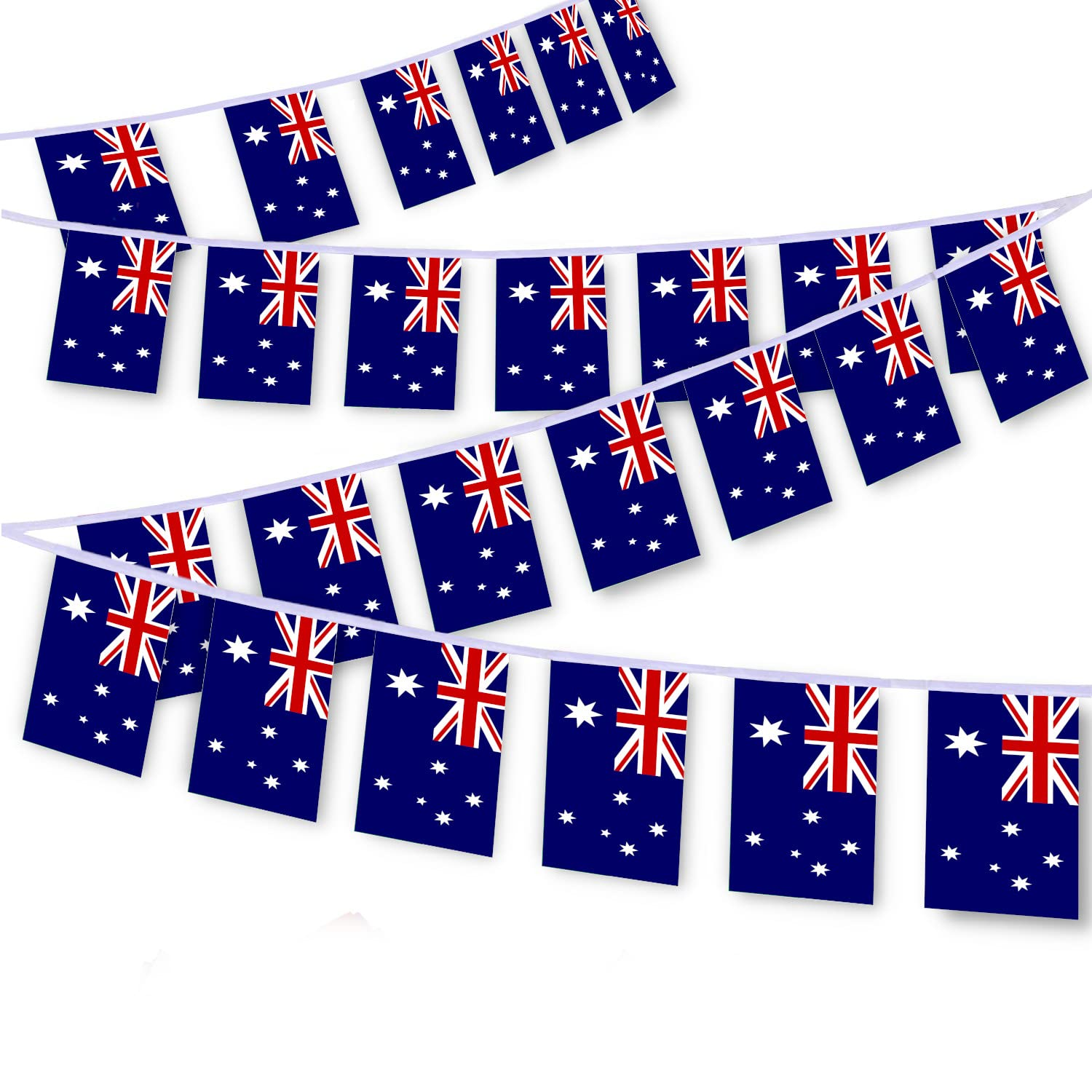 30 PCS Australia Flag, 33 FT Australian National Bunting,Decorgarden with Brass Gromment image number 1