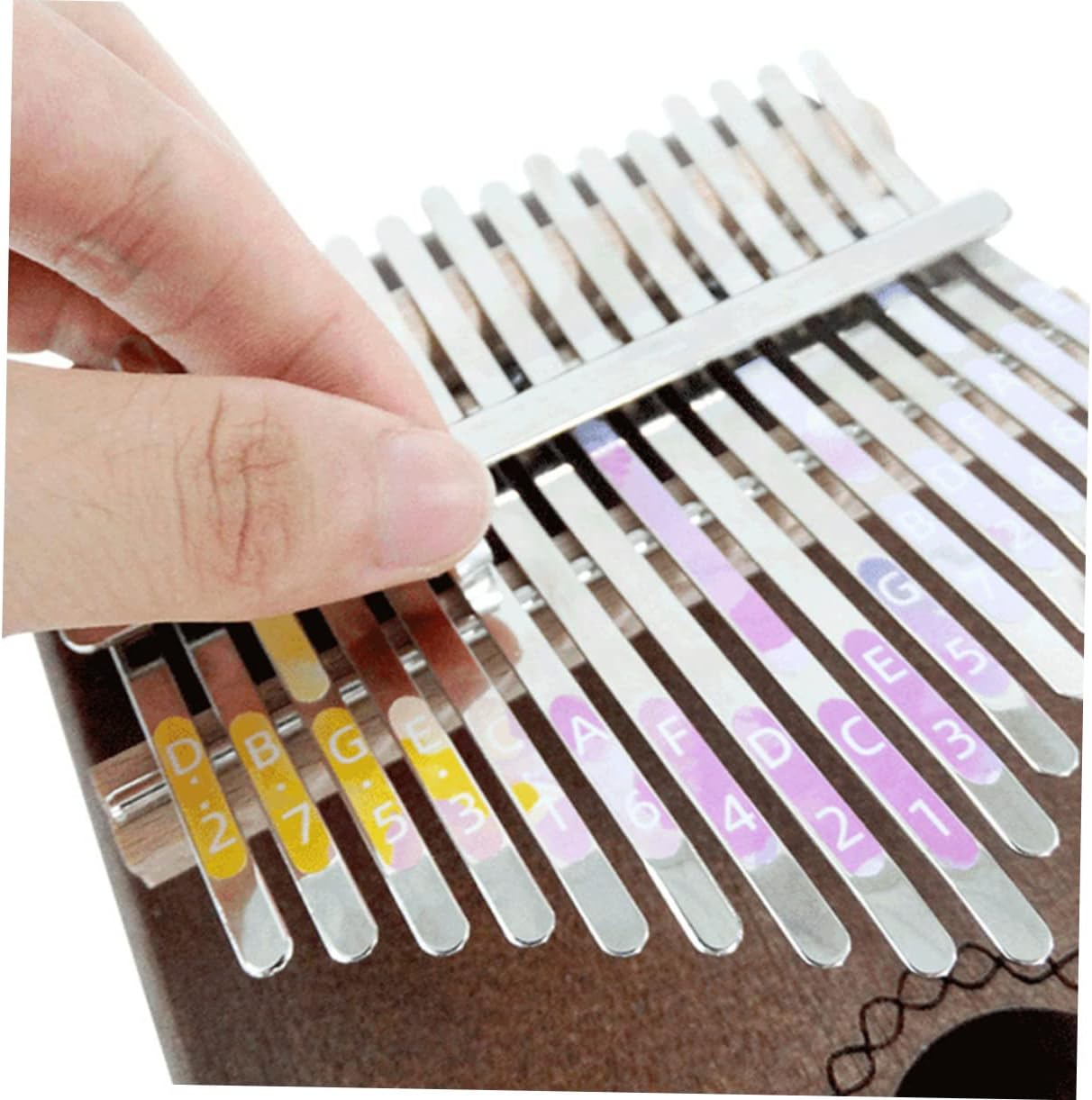 SUPVOX 4Pcs Kalimba Piano Note Stickers Musical Scale Sticker for Beginner Learner Key Kalimba Notes image number 3