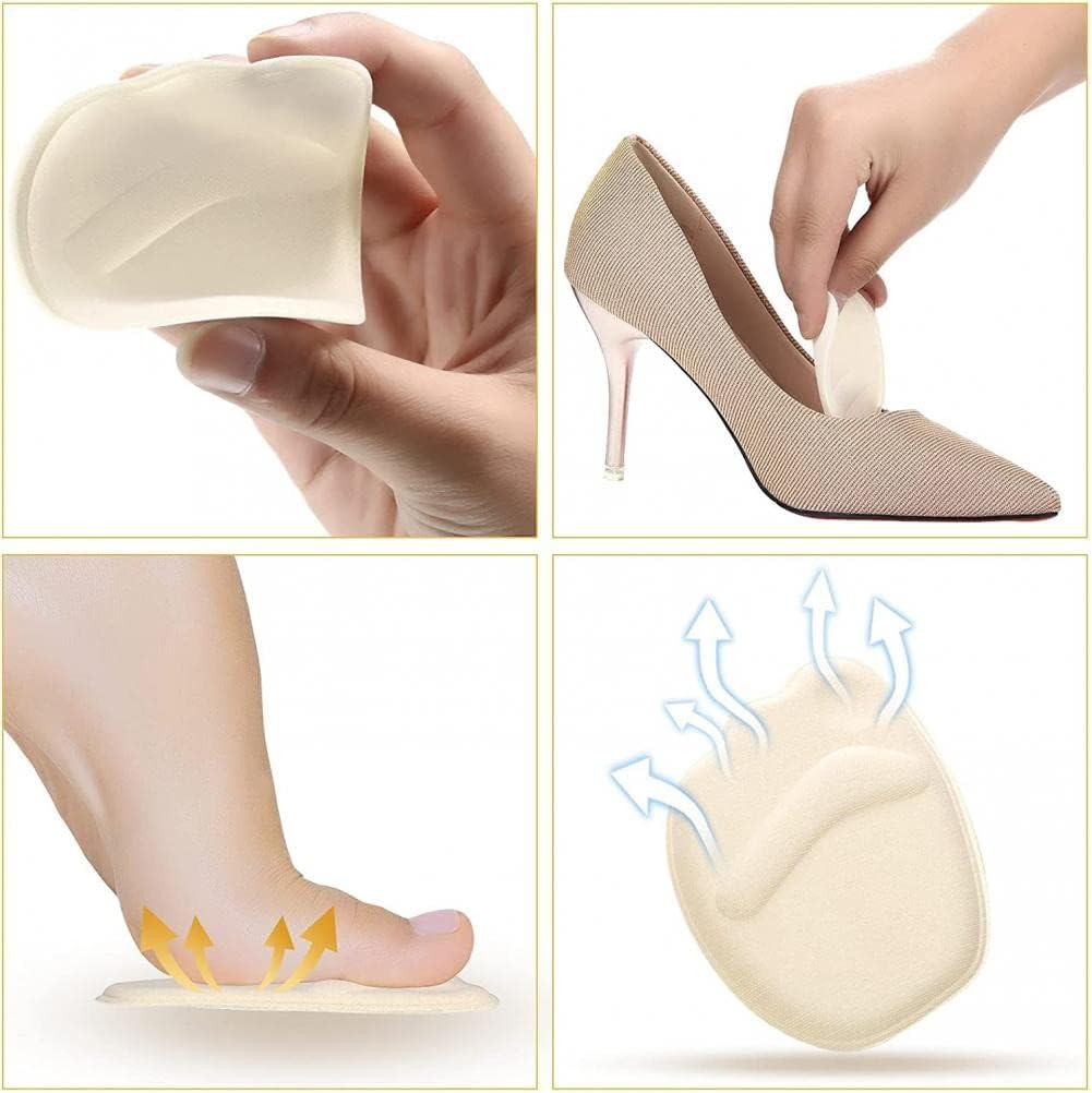 Dolemay 10 Pairs Shoe Fillers,Heel Grips,Shoe Heel Inserts Liners,High Heel Cushion Pads,Shoe Insoles for Women Men,Adjustable Toe Filler Inserts Front Insoles,Toe Inserts for Too Big Shoes image number 1