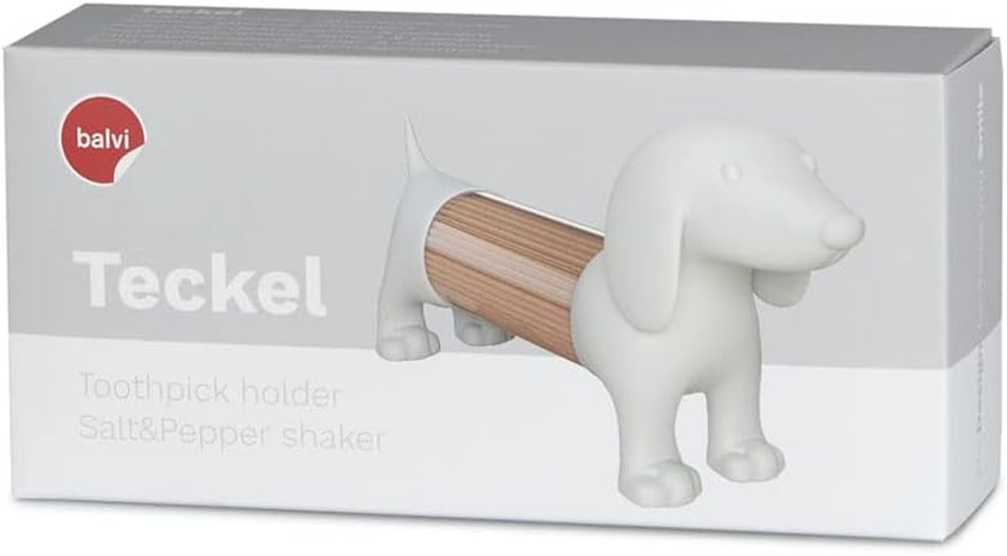 Balvi Tpick Holder Teckel White Colour Shaped Dog Acrylic/Pvc Plastic