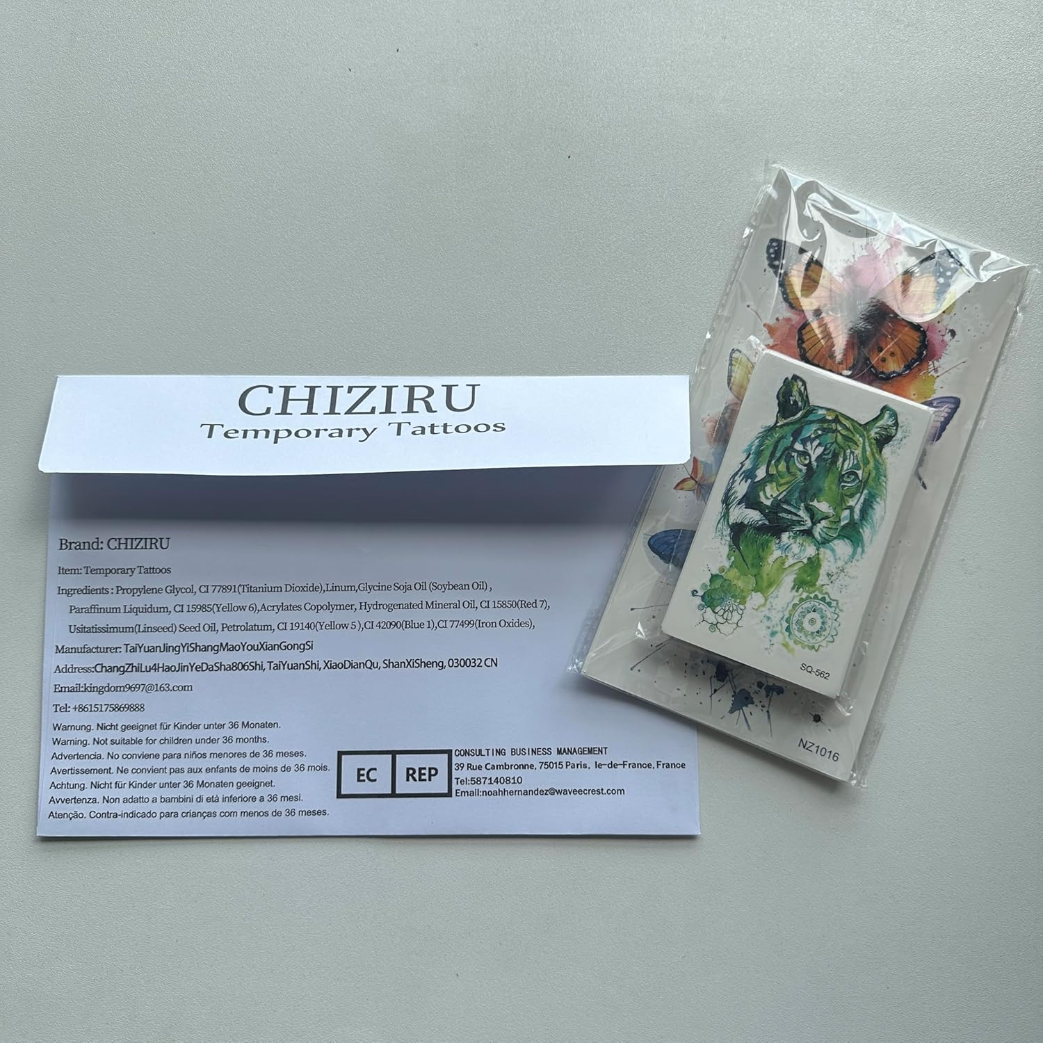 68 Sheets Realistic Butterfly Temporary Tattoos Women Girls Adhesive Tattoos Adults Colourful Half Sleeve 3D Black Butterfly Fake Tattoos for Sticking on the Skin Festival Accessories