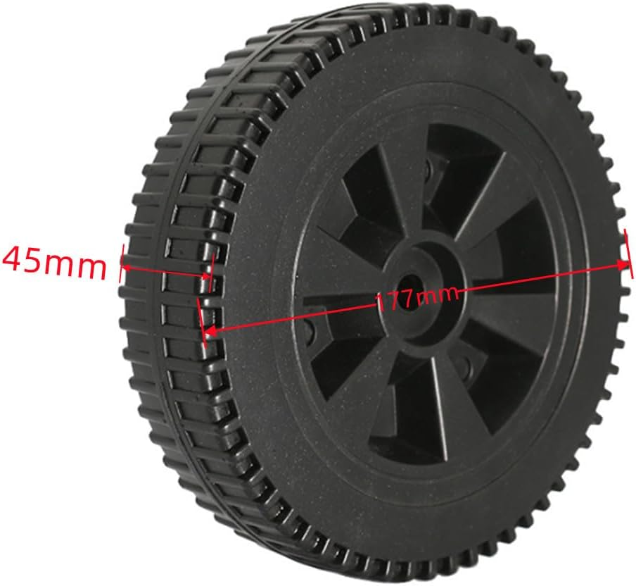 Naisfei Pack of 2 Grill Wheels Replacement Parts, 7 Inch Gas Grills Wheels Grill Wheels Replacement Parts Plastic Wheel Grill Replacement Parts BBQ Wheel Kit Grill Wheels Parts with Wheel Cover image number 4