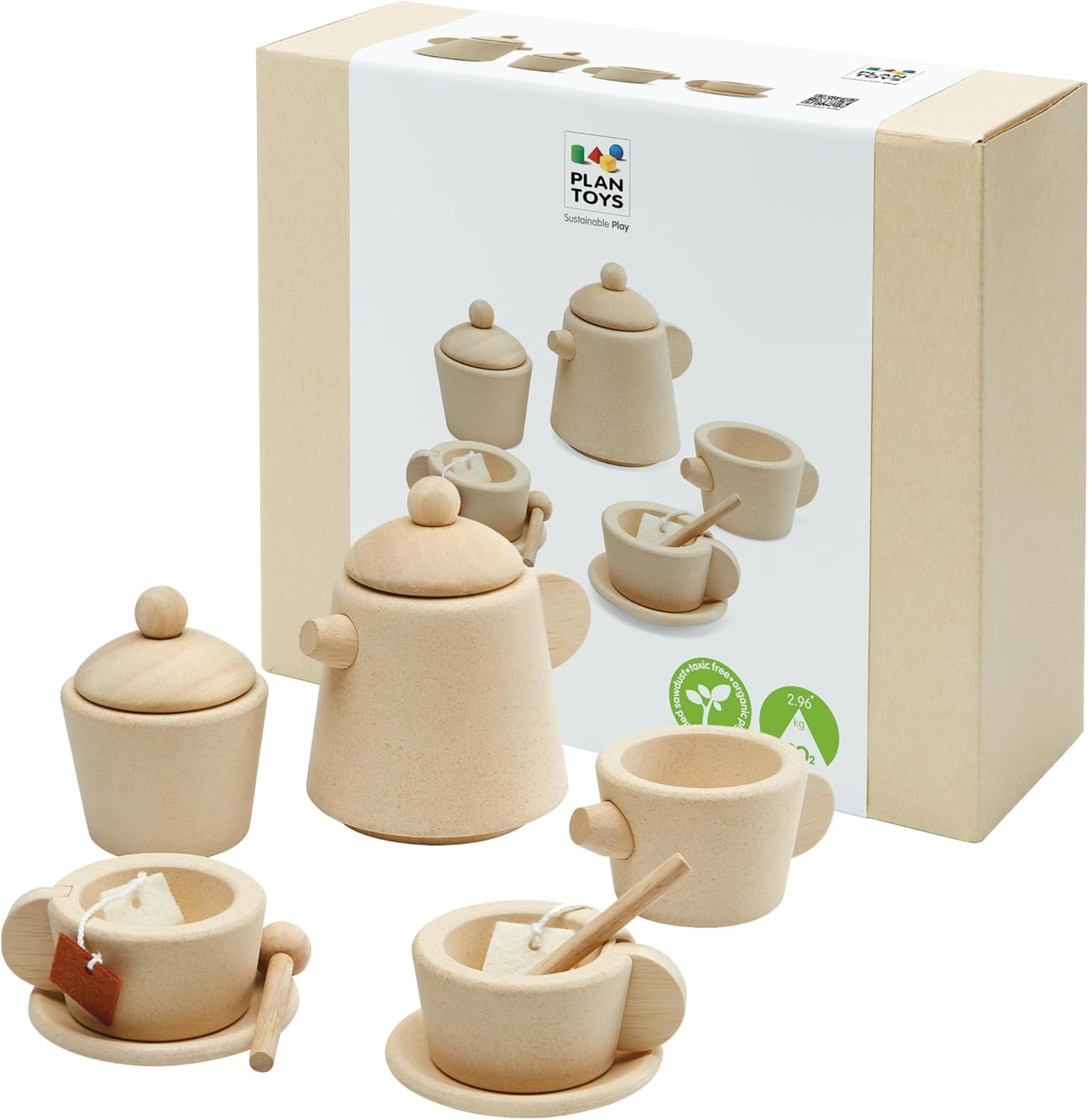 Plan Toy Tea Set(Solid Wood Version)