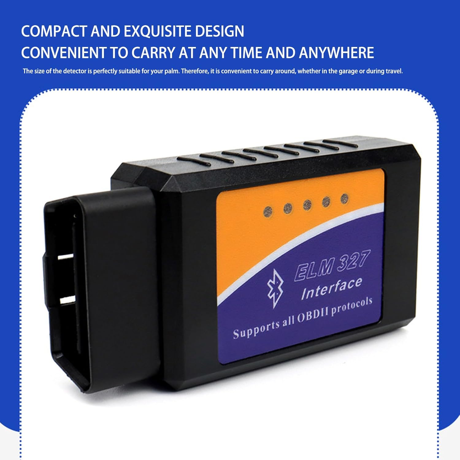 OBD2 Scanner BLUETOOTH ELM327 OBDII Car Diagnostic Scan Tool Engine Fault Code Reader - Professional OBD2 Scanner Bluetooth Device for Iphone Ipad Android,Car Diagnostic Tool with App Support image number 1