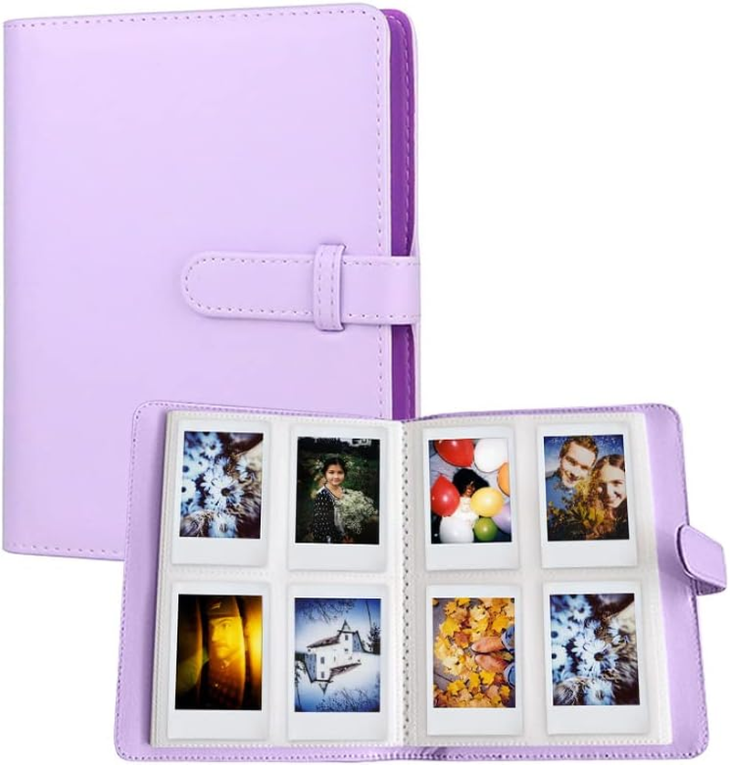 LIFEBEA 256 Pockets Photo Album for Fujifilm Instax Mini 11 12 9 40 Evo Liplay 8 7+ Instant Camera, Photo Album for Polaroid Kodak HP Zink 2X3" Photo (Purple)