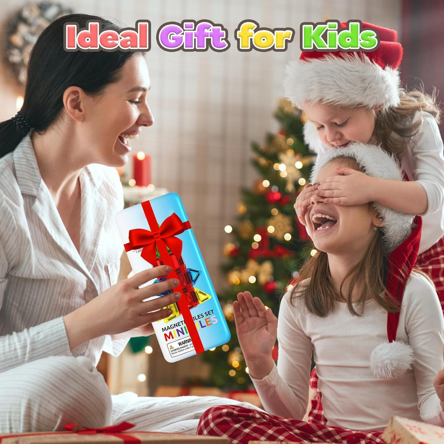 42 PCS Mini Magnet Tiles Toddler Set, Travel Magnetic Tiles for Kids, Magnetic Blocks Building Toys & Games for Girls Boys Christmas Birthday Gifts with Iron Box image number 6