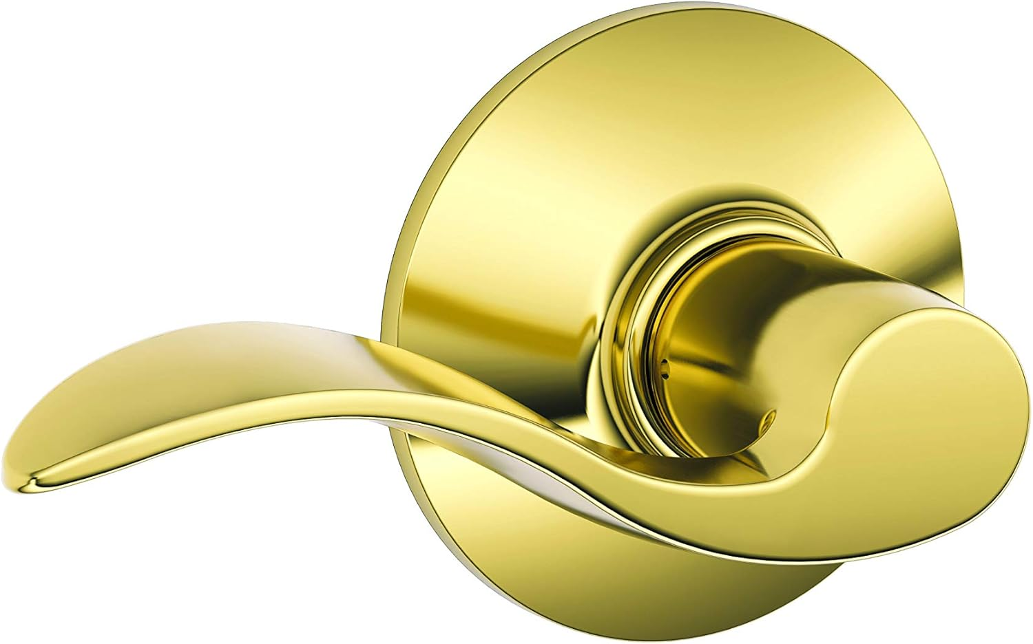 Accent Hall and Closet Lever, Bright Brass (F10 Acc 505)