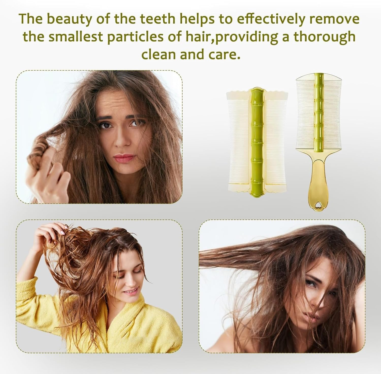 Double-Siding Psoriasis Fine Tooth Comb, 2Pcs Double Sided Psoriasis Combs, Double Sided Fine Teeth Lice Dandruff Remover Comb, Double-Sided Lice Fine Teeth Psoriasis Comb