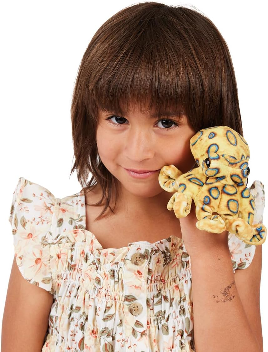 Folkmanis Mini Blue Ringed Octopus Finger Puppet image number 1