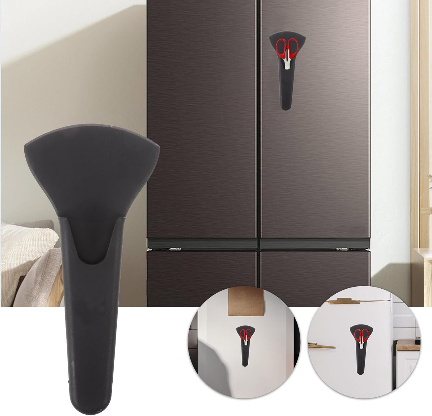 Cabilock Magnetic Scissor Holder for Refrigerator Kitchen Lightweight Plastic Organizer with Wear-Resistant Design and Strong Magnet for Metal Surfaces Home Storage image number 5