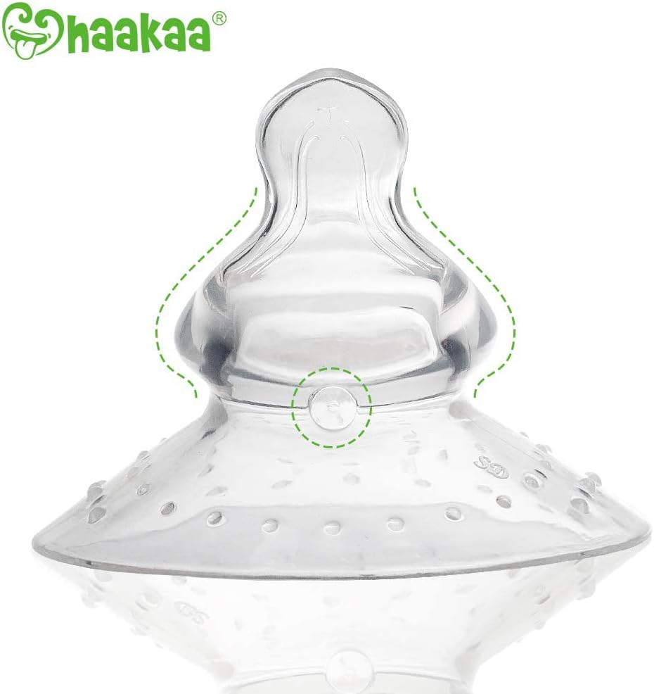 Haakaa Nipple Shield for Breastfeeding with Latch Difficulties Cracked Flat or Inverted Nipples BPA Free, Silicone Breast Shield 28Mm, 1Pc (Round Shape) image number 5