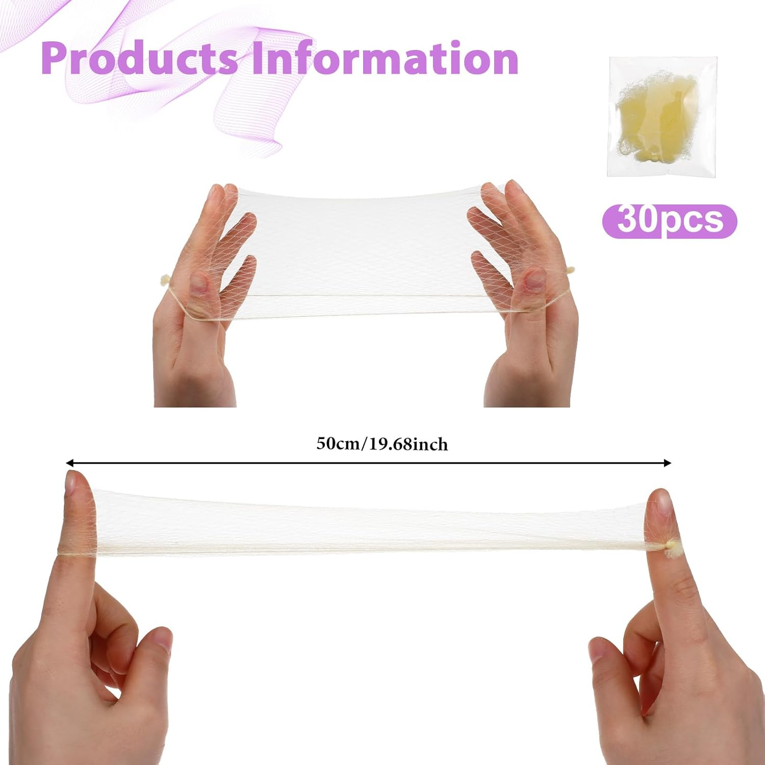 Piriuuo Pack of 30 Hair Nets Bun Invisible Hair Nets Elastic Hair Nets Reusable Fine Mesh Ballet Bun Hair Net Nylon Hair Nets for Nurses, Dancers, Flight Attendants image number 5