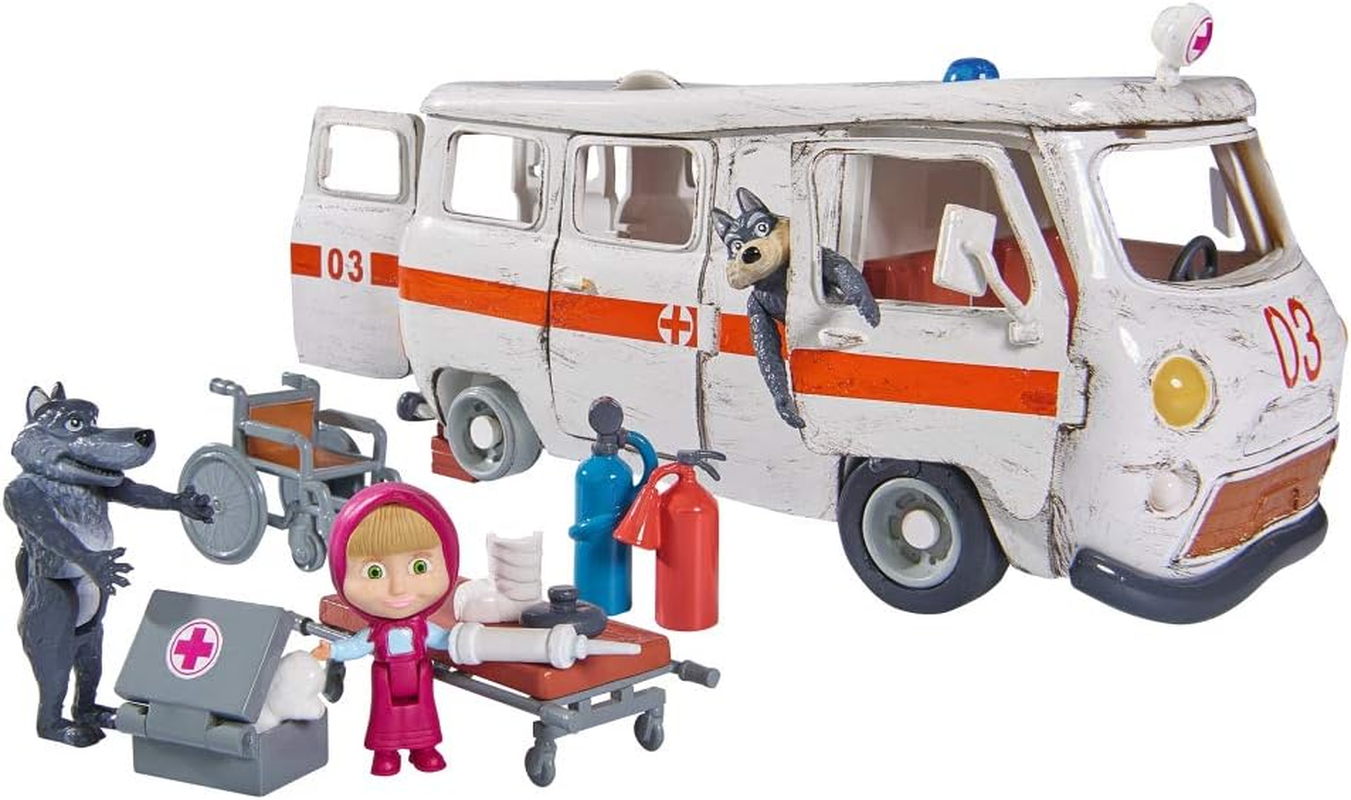 Simba 109309863 Masha and Michka Ambulance, White image number 3
