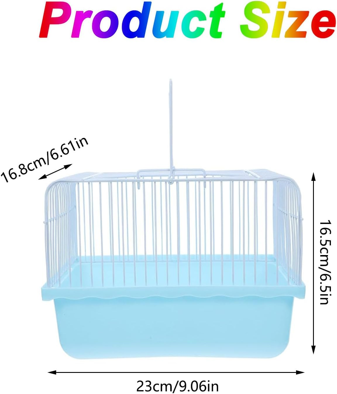 Mtxorvix Adventure-Ready ABS Bird Travel Carrier - Leak-Proof Portable Cage Feeder for Parakeets, Lovebirds & Finches, Compact Collapsible Design with Quick-Clean Tray & Perch Guards (S) image number 6