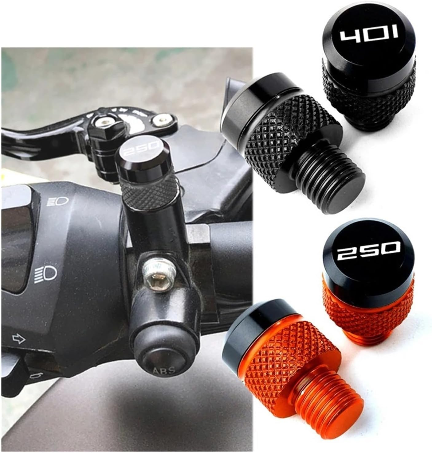 Jininshengxindianzi Compatible with Husqvarna Svartpilen 401 250 701 Vitpilen 250 Norden 901 2018-2023 Motorcycle CNC Mirrors Hole Plug Screws Caps Thread Bolt (Color : Black-401) - Black-401 image number 6