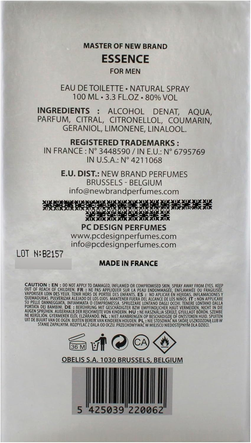 Master of Essence by New Brand for Men - 3.3 Oz EDT Spray