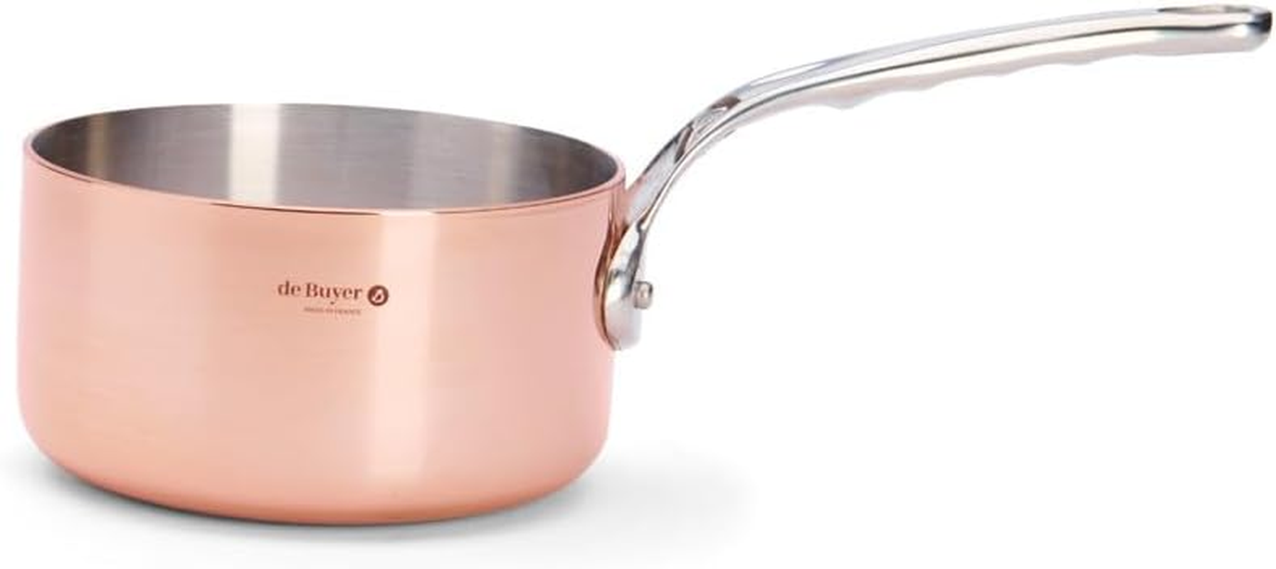 De Buyer 6406.14 Inocuivre Stainless Steel Saucepan, 2 Mm Thick, 14 Cm Diameter image number 1